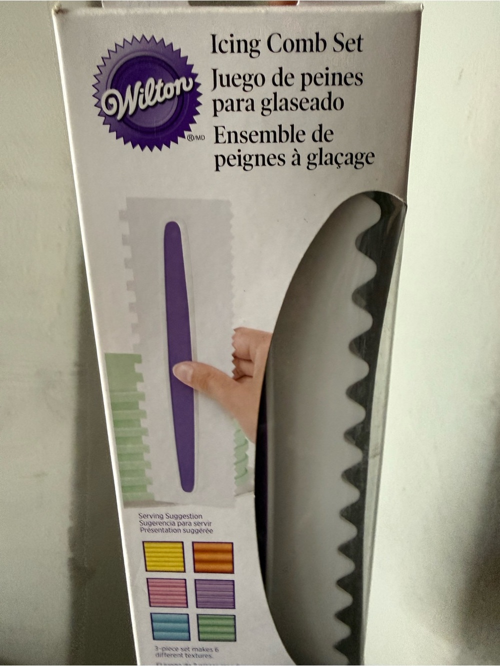 Wilton Purple and White Icing Comb Set